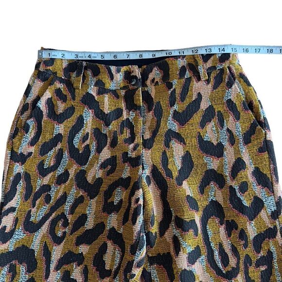 Anthropologie 34N 118W Leopard Trousers Animal Print Pants size 4 - Picture 6 of 16
